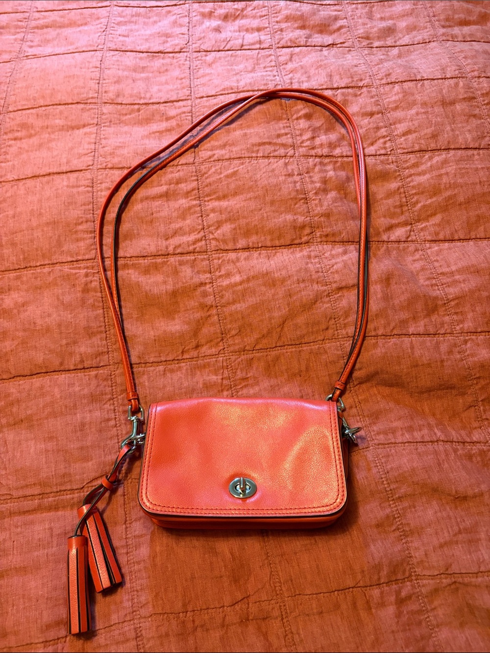 COACH Leather Legacy Penny Clutch/Shoulder Bag/Crossbody BAG